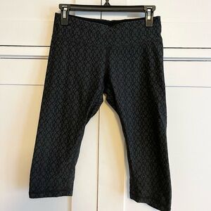 Women’s Prana Black Textured Patterned Workout/Yoga Shorts